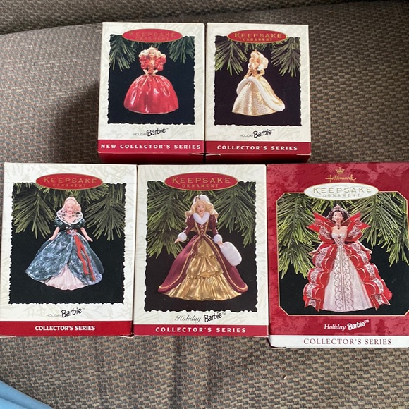 💕✨ Vintage Barbie Hallmark Christmas Ornaments ~ First Five In The Series ✨💕 - Picture 1 of 12